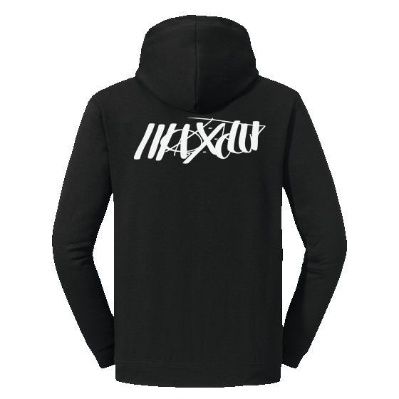 Black Full-zip Skate Hoddie Maxolut Brand Back