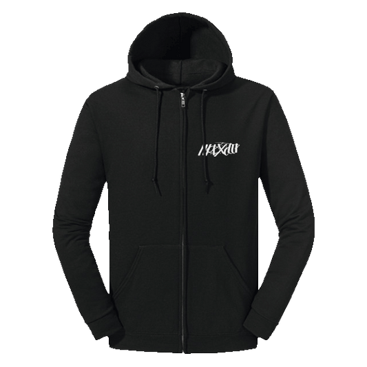 Black Full-zip Skate Hoddie Maxolut Brand Front